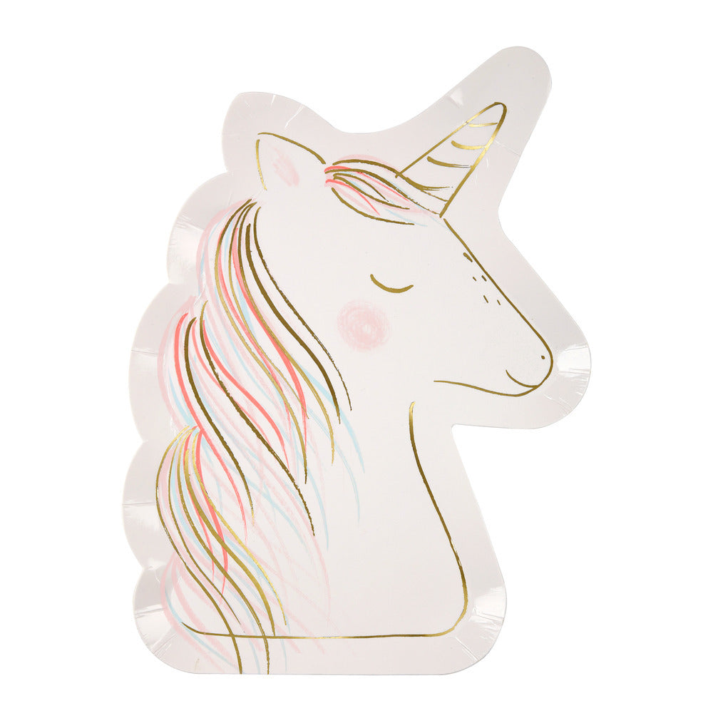 Magische unicorn bordjes (8st)