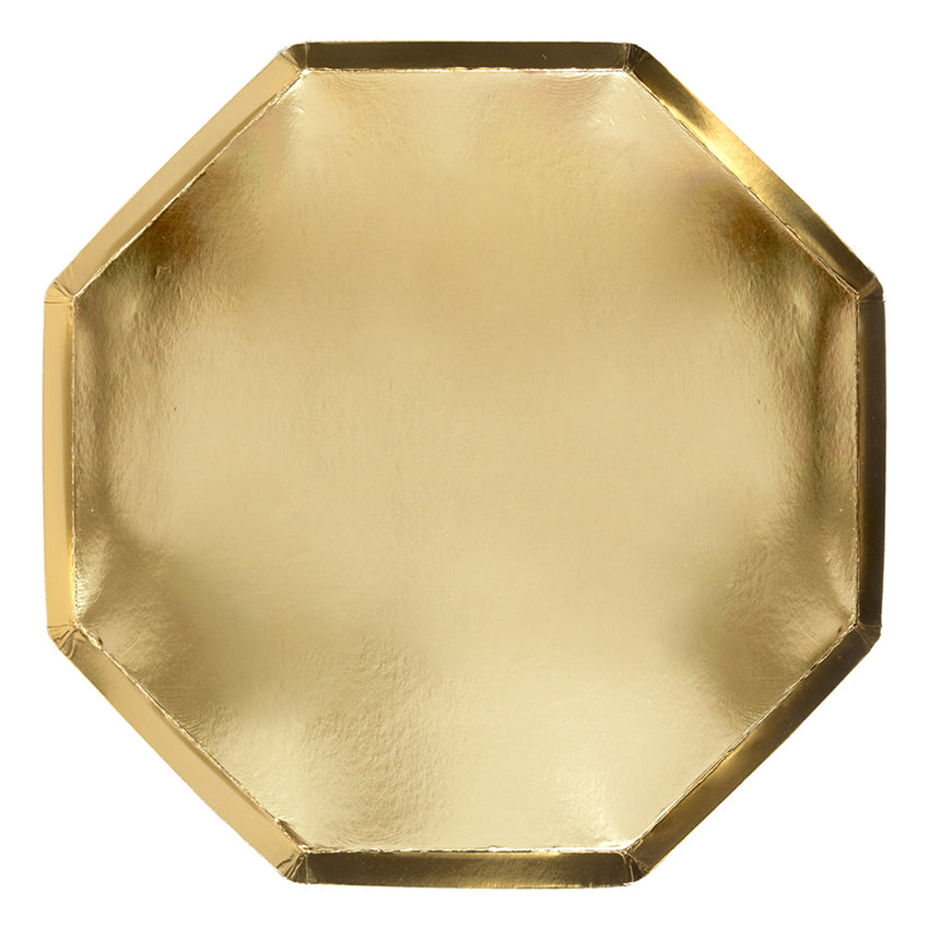 Gouden kartonnen bordjes (8st)
