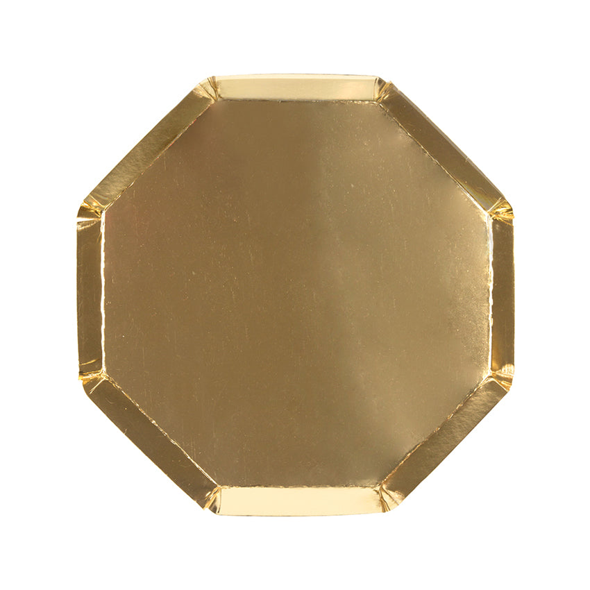 Gouden kartonnen bordjes (8st)