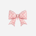 Gingham roze strik folieballon