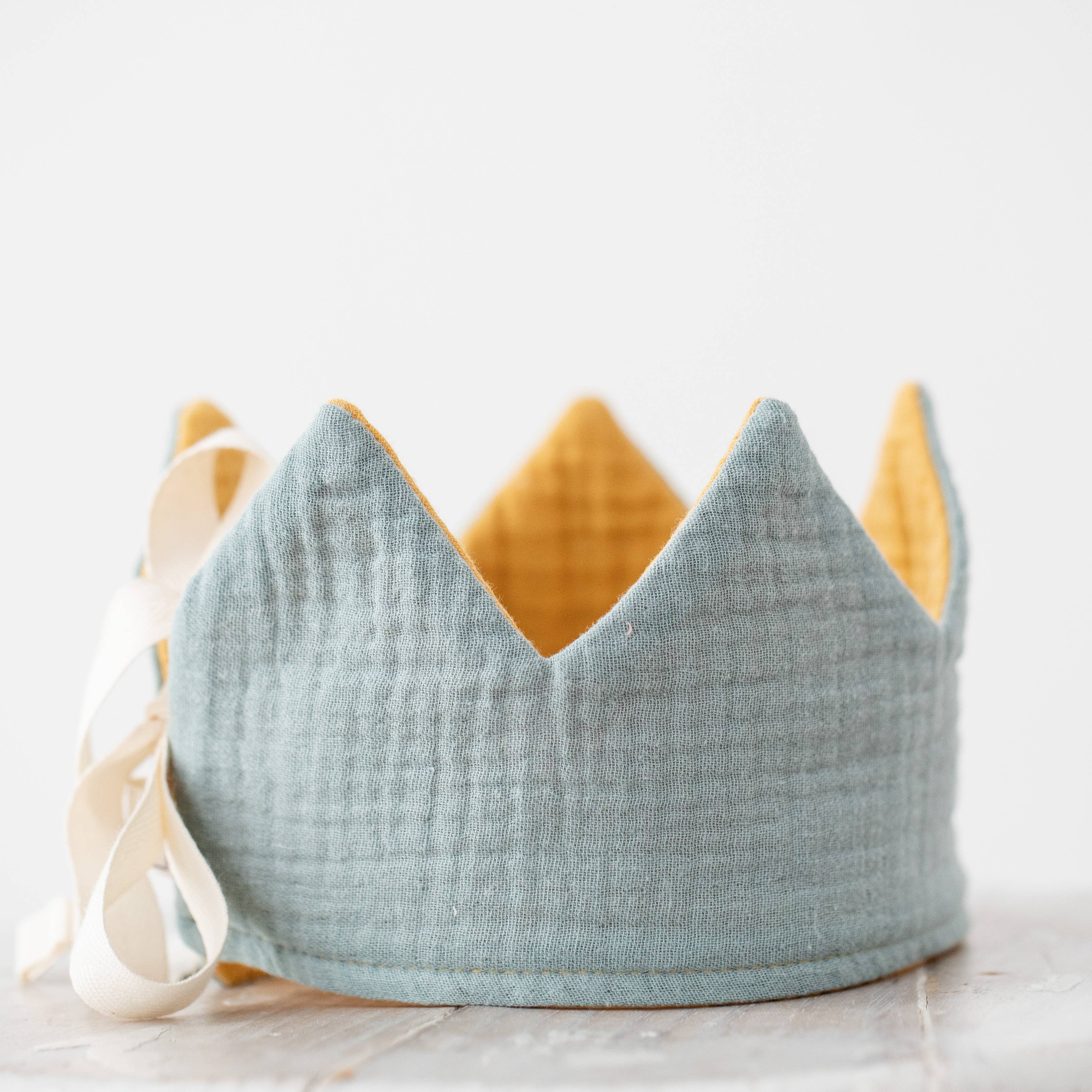 Verjaardagskroon mintgroen/mosterdgeel