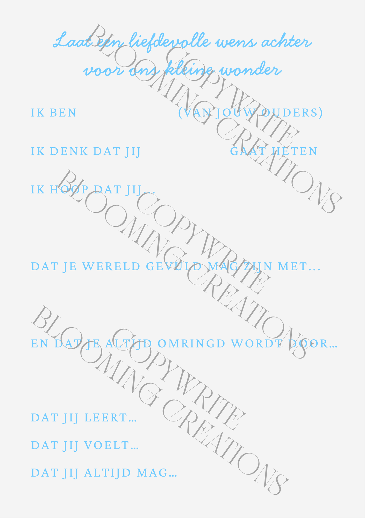 Babyshower, wensen voor je kleine wonder