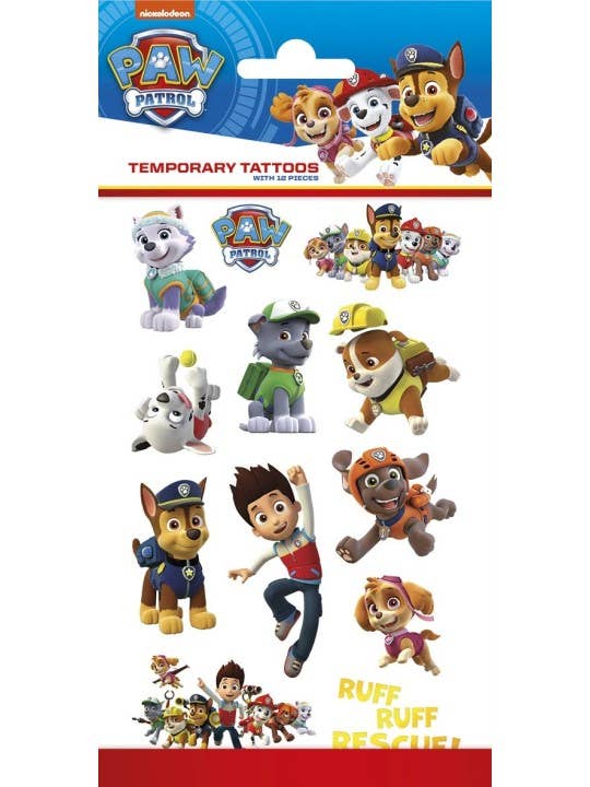 Paw Patrol plaktattoo