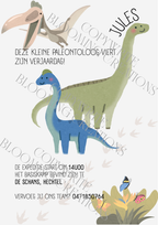 Uitnodiging template dinosaurus
