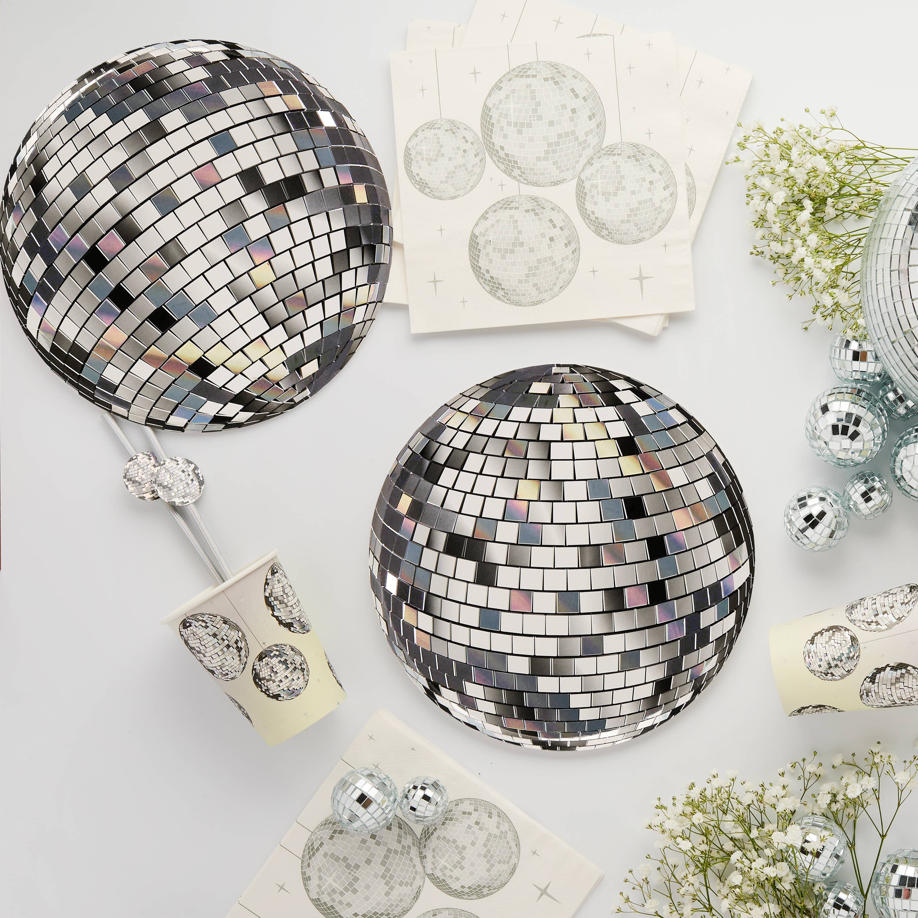 Disco papieren borden (8st)