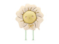 Bloem op voetjes folieballon (beige)
