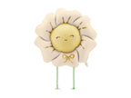 Bloem op voetjes folieballon (beige)