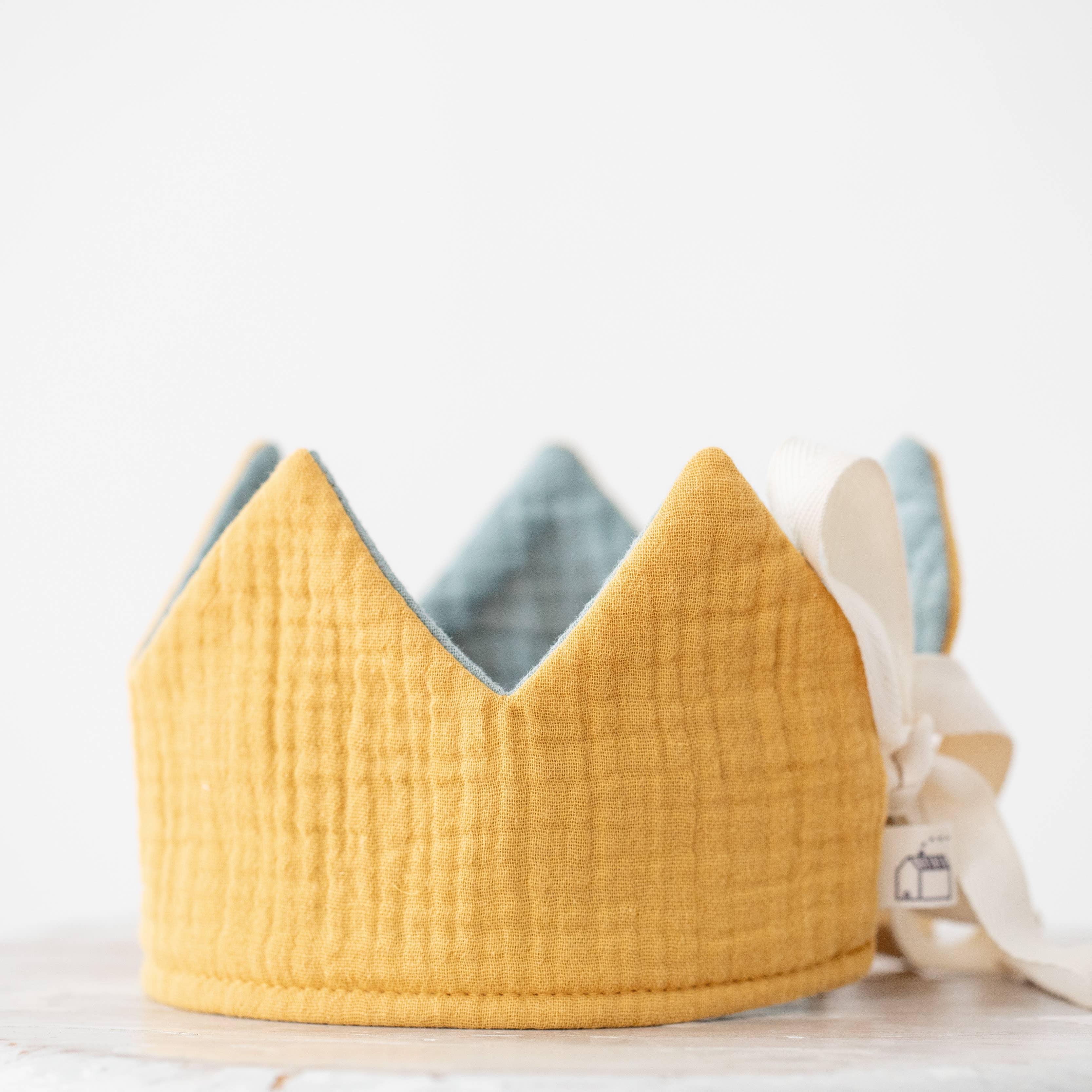 Verjaardagskroon mintgroen/mosterdgeel