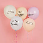 “Shit you’re old” ballonnen - set van 5