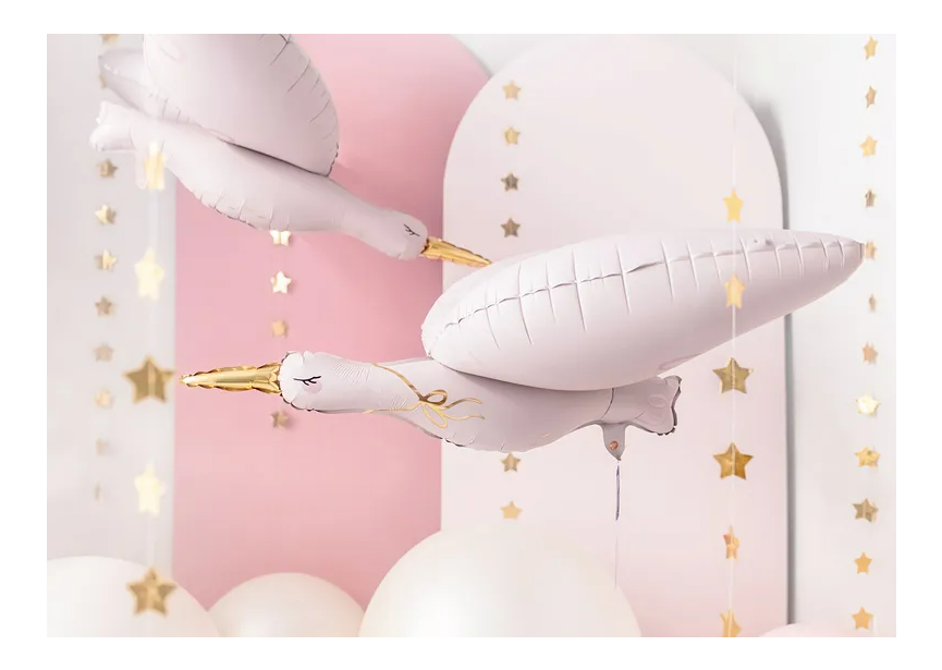 Ooievaar follieballon - 103 cm