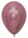 Ballon metallic roze (6st)
