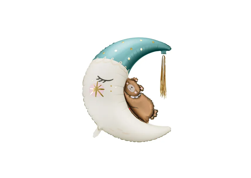 Maan blauw follieballon - 98 cm