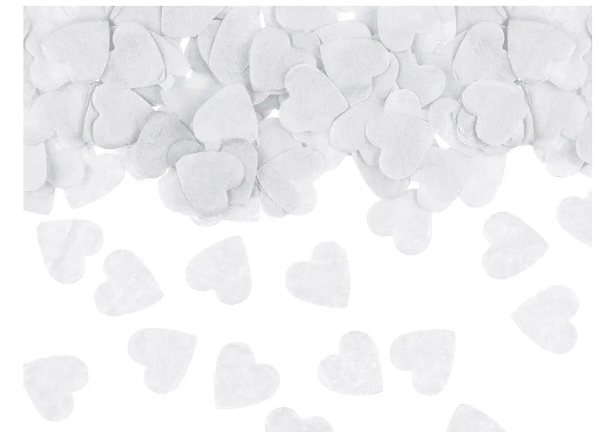 Confetti hartjes (wit)